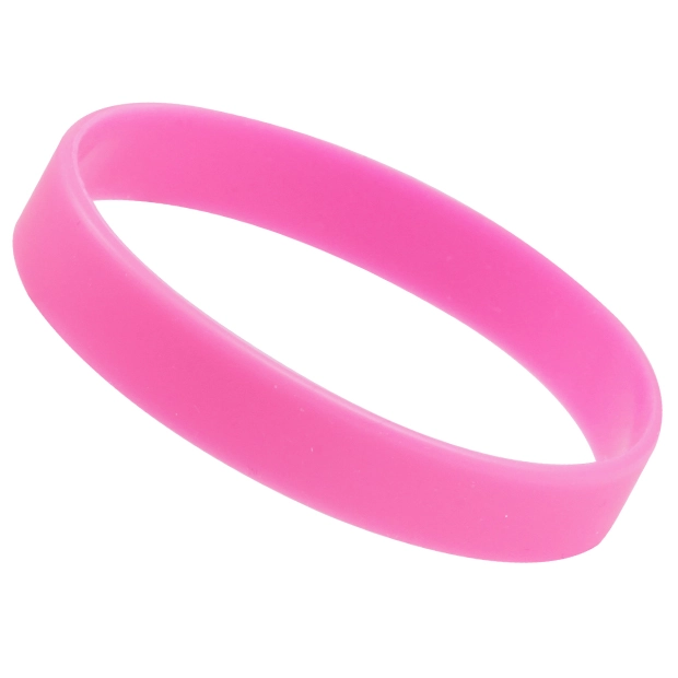 無地即納シリコンリストバンド(ネオンピンク)