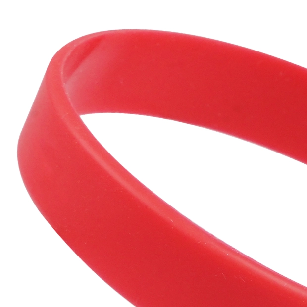 無地即納シリコンリストバンド(レッド) - サムネイル 2