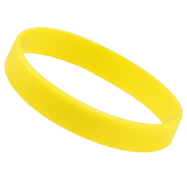 無地即納シリコンリストバンド(イエロー)