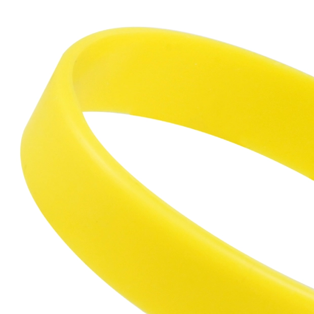 無地即納シリコンリストバンド(イエロー) - サムネイル 2