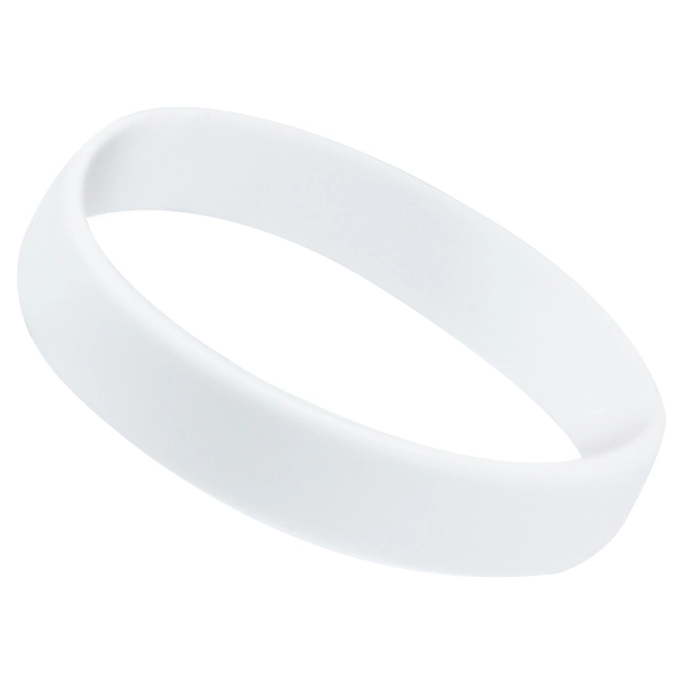 無地即納シリコンリストバンド（ホワイト）